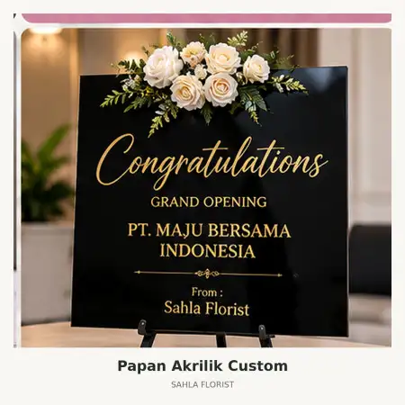 Papan Bunga Akrilik Pasar Rebo